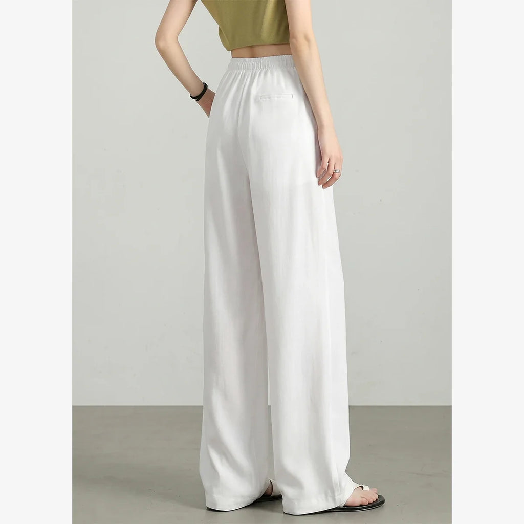 Women's Relaxed Wide-Leg Trousers White