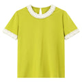 Lace-Trim Crew-Neck Short-Sleeve Tee