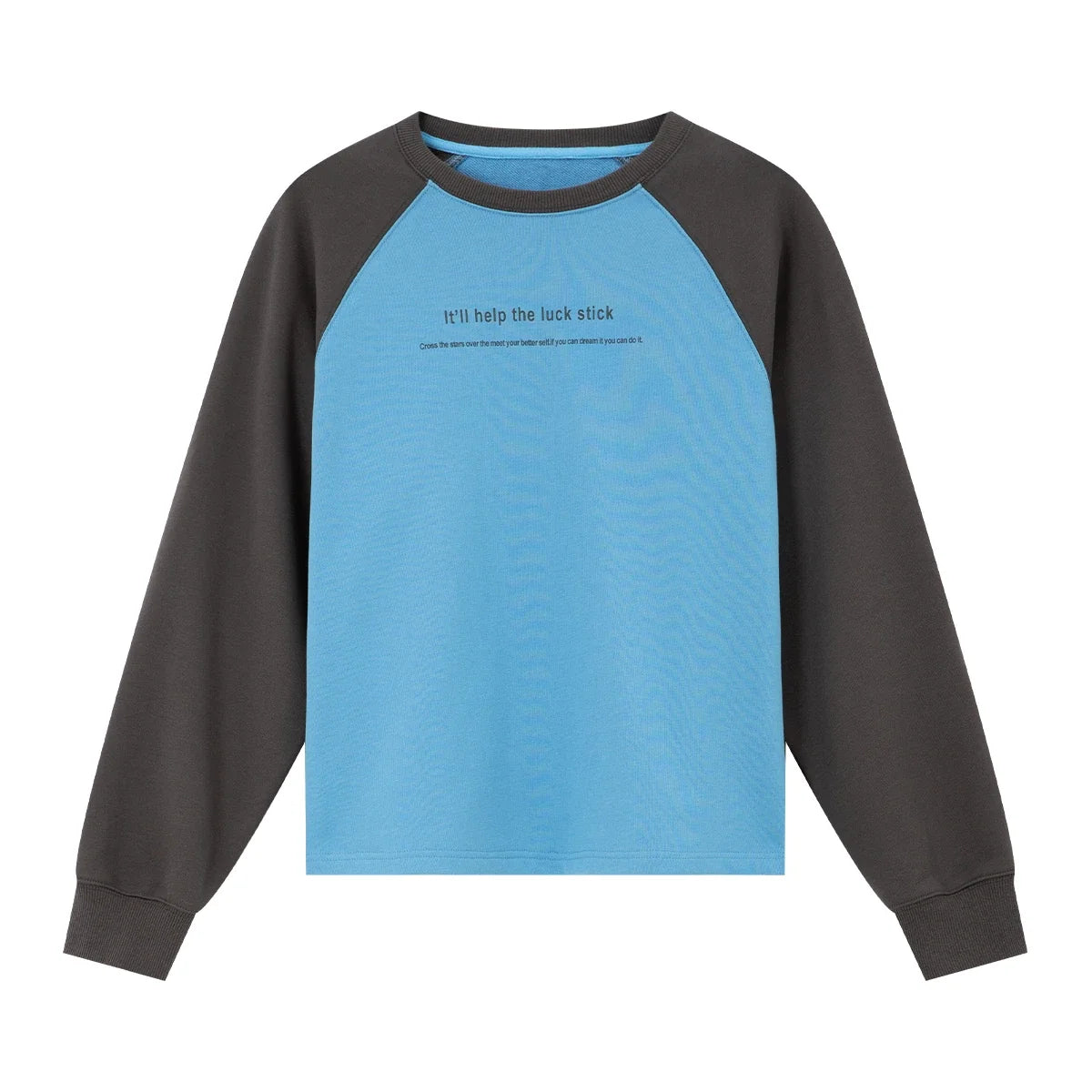 Contrast Raglan-Sleeve Sweatshirt
