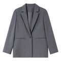 Single-Button Notched Blazer