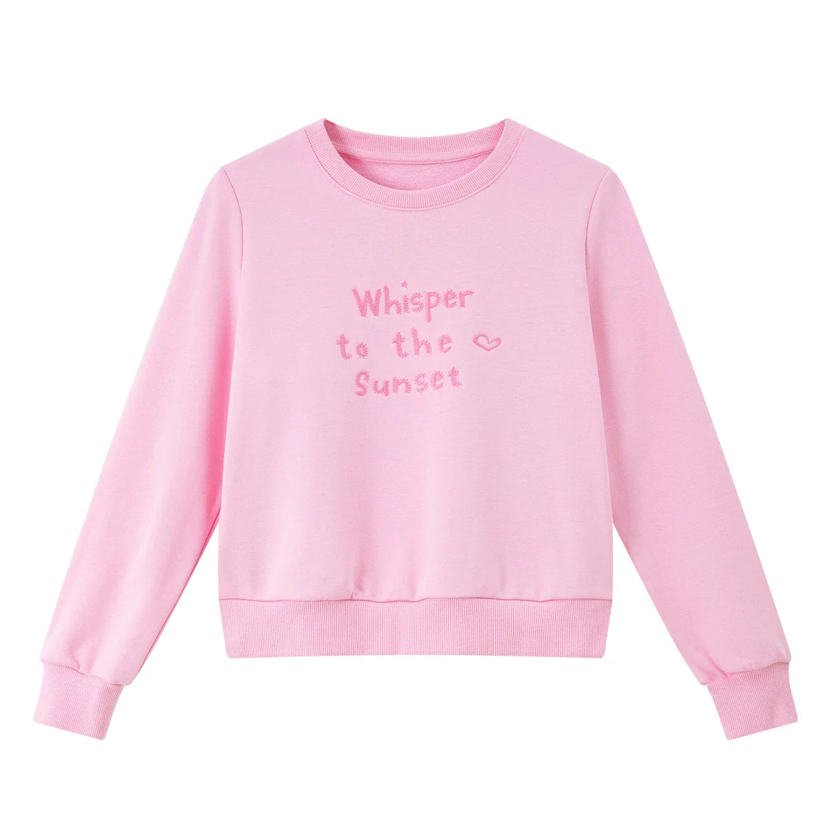 Letter Graphic Crew-Neck Sweatshirt