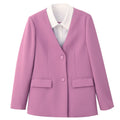 Layered Polo-Collar Blazer