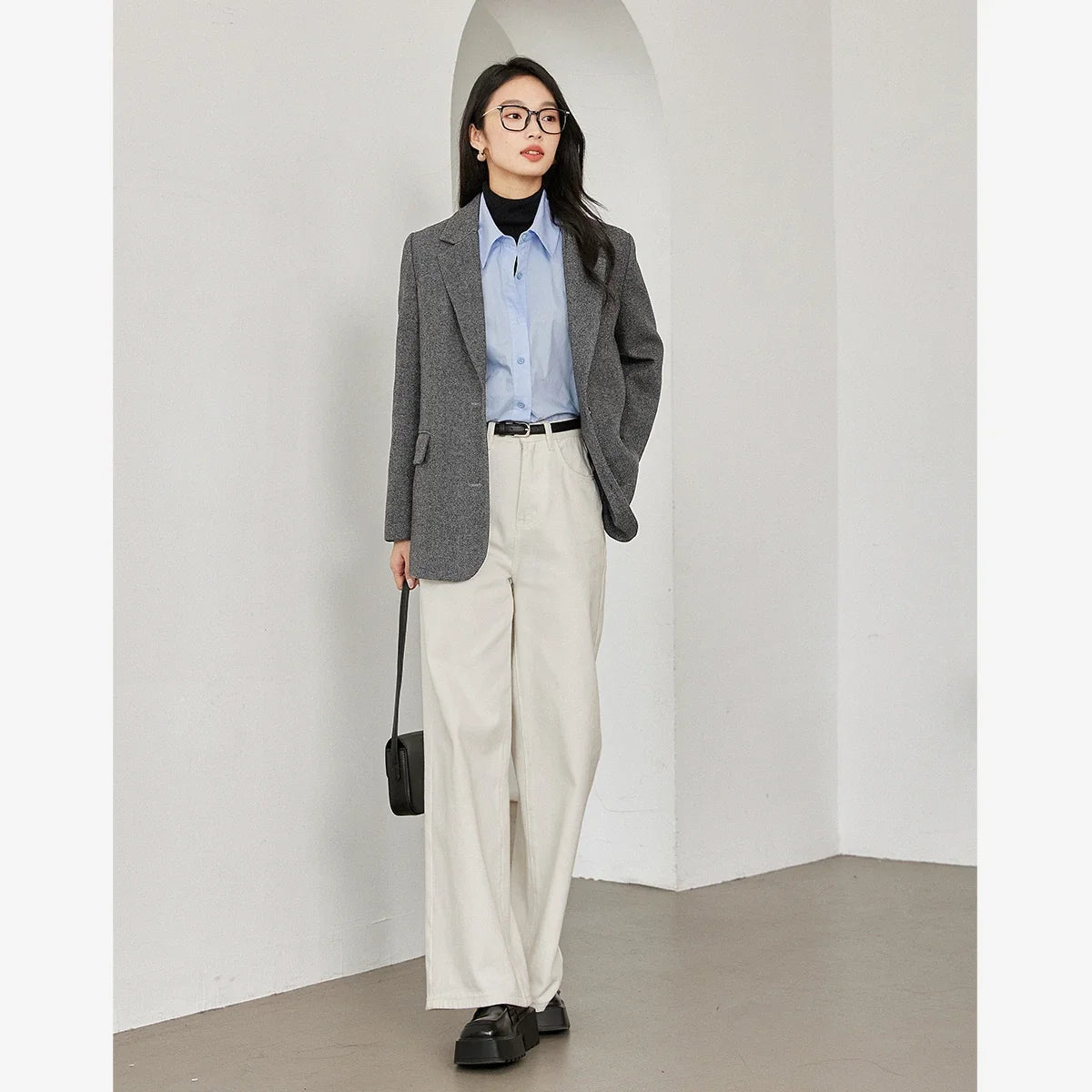 Two-Button Patch-Pocket Blazer