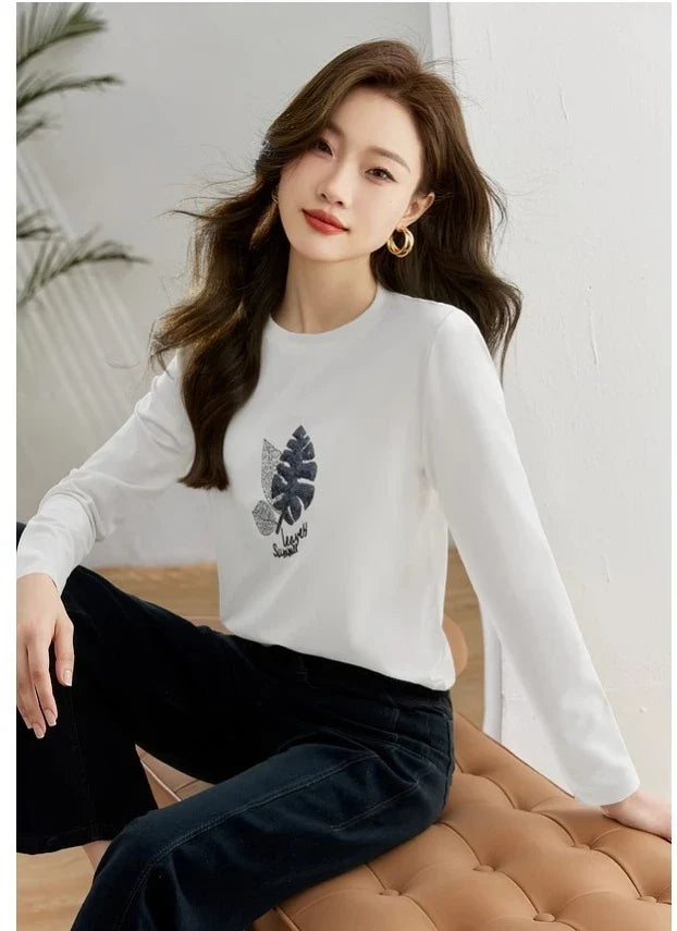 Botanical Graphic Long-Sleeve Tee