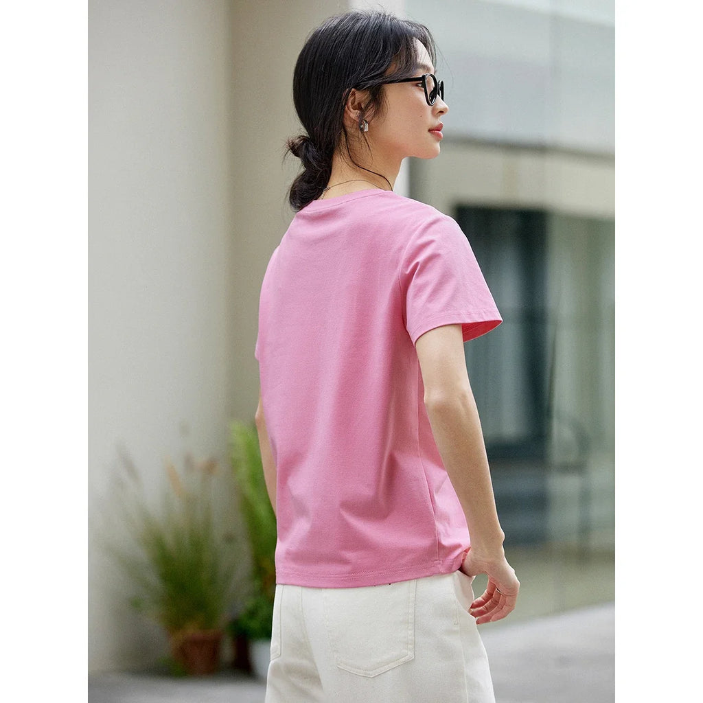 Letter-Print Crew-Neck Tee