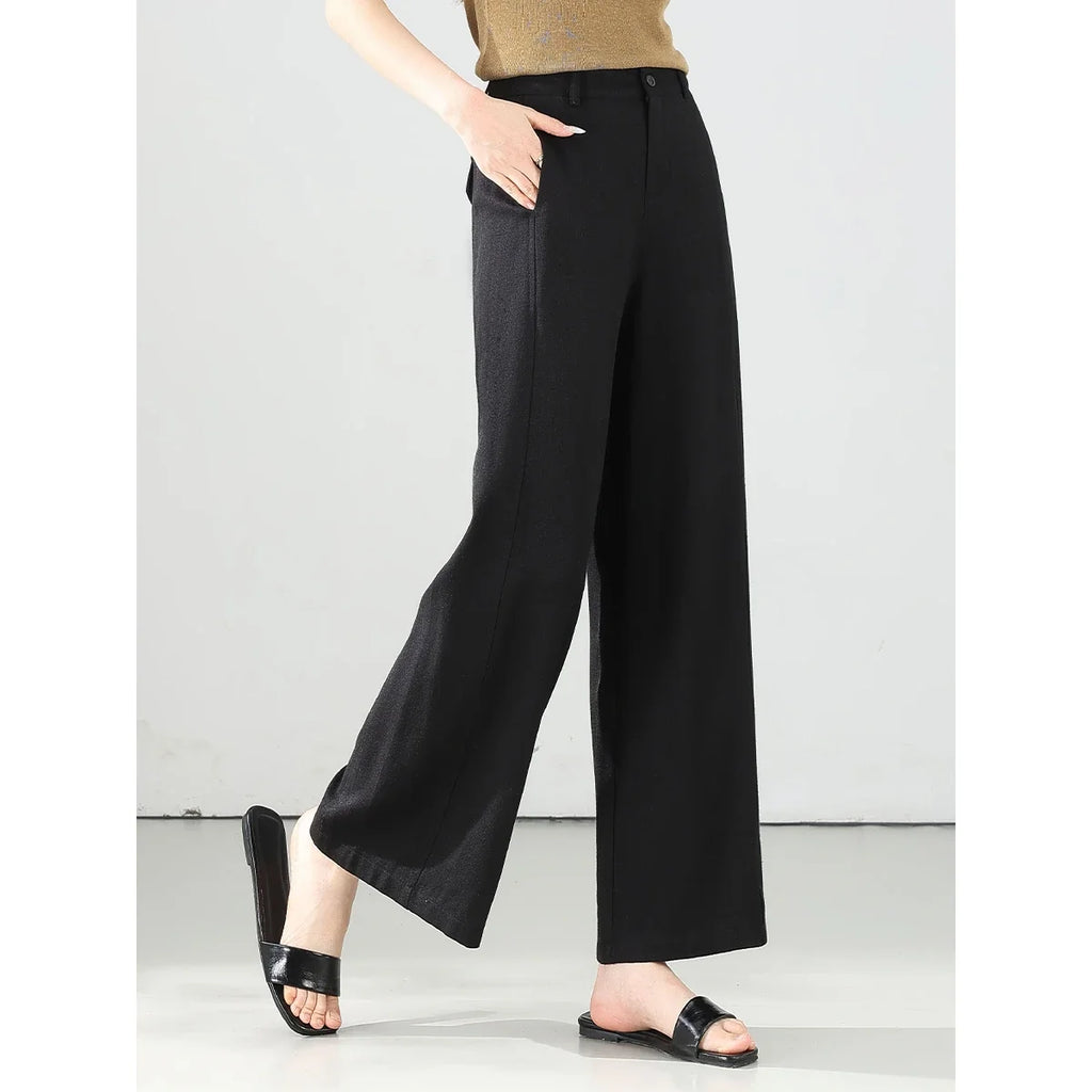 Women's Straight Wide-Leg Trousers