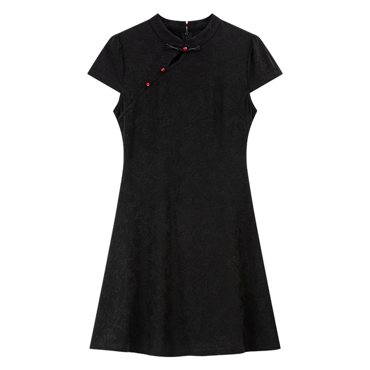 Frog-Button Mini Dress
