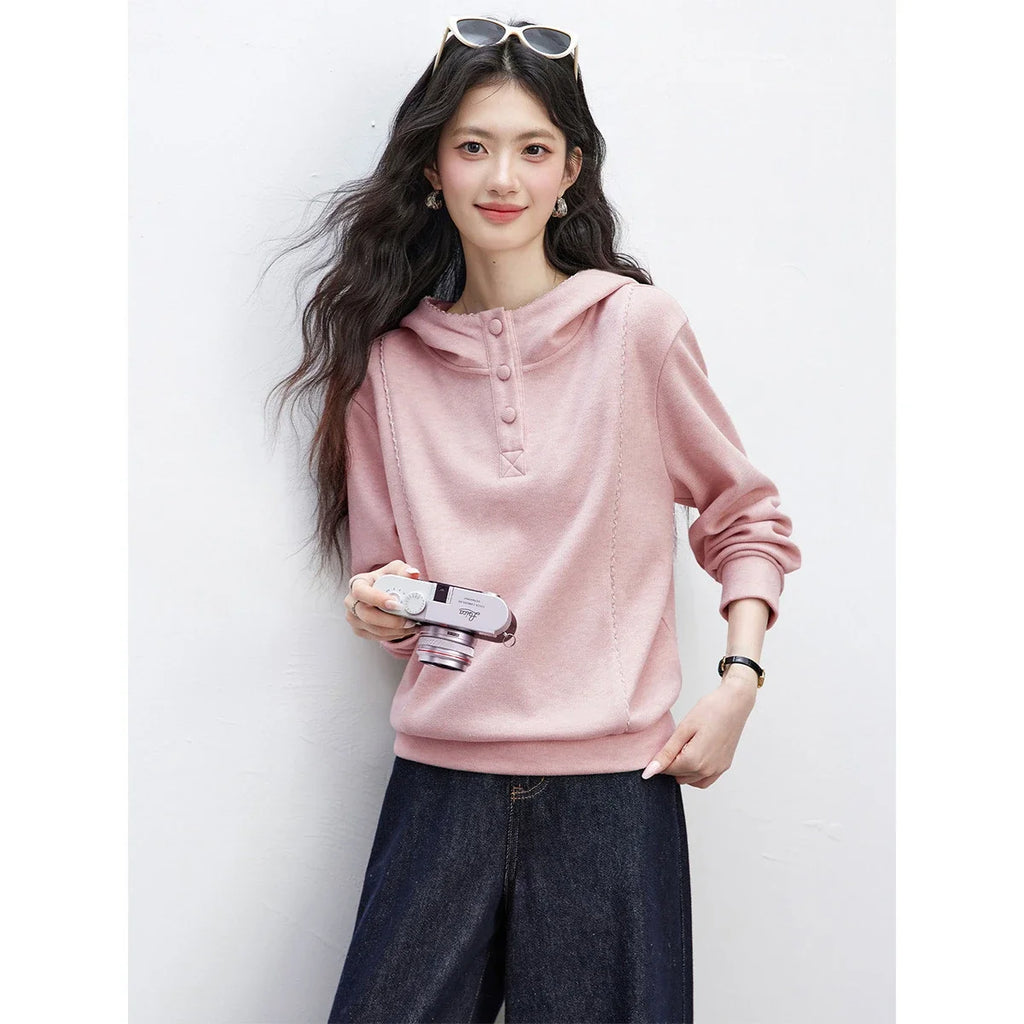 Cropped Drawstring Hoodie