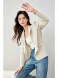 Single-Button Tailored Blazer