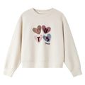Letter-Applique Crew-Neck Sweatshirt