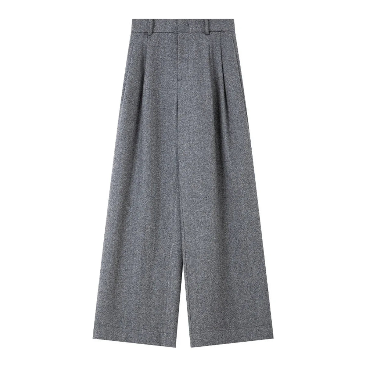 Pleat-Front Wide-Leg Trousers