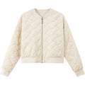 Quilted Zip-Front Bomber Jacket