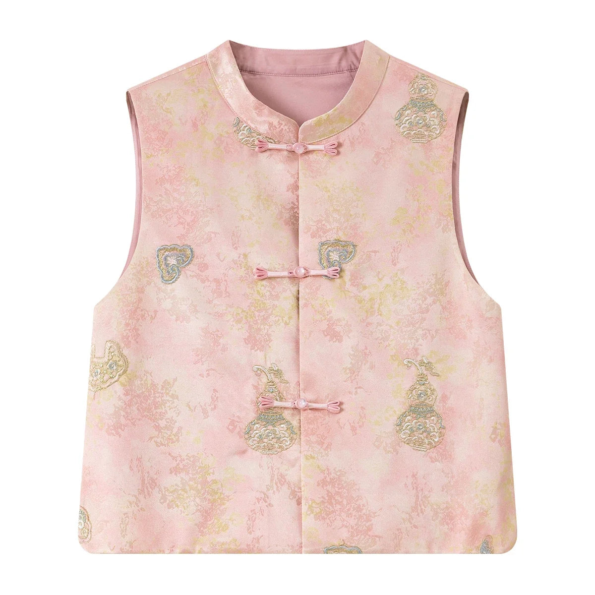 Jacquard Frog-Button Vest
