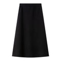 Clean Side-Zip A-Line Midi Skirt