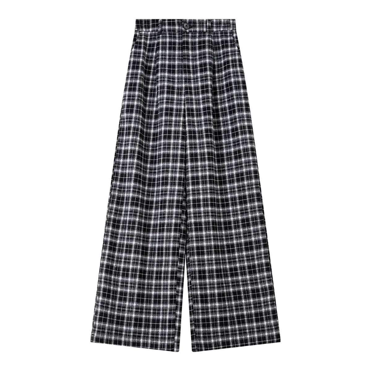Plaid Wide-Leg Culottes