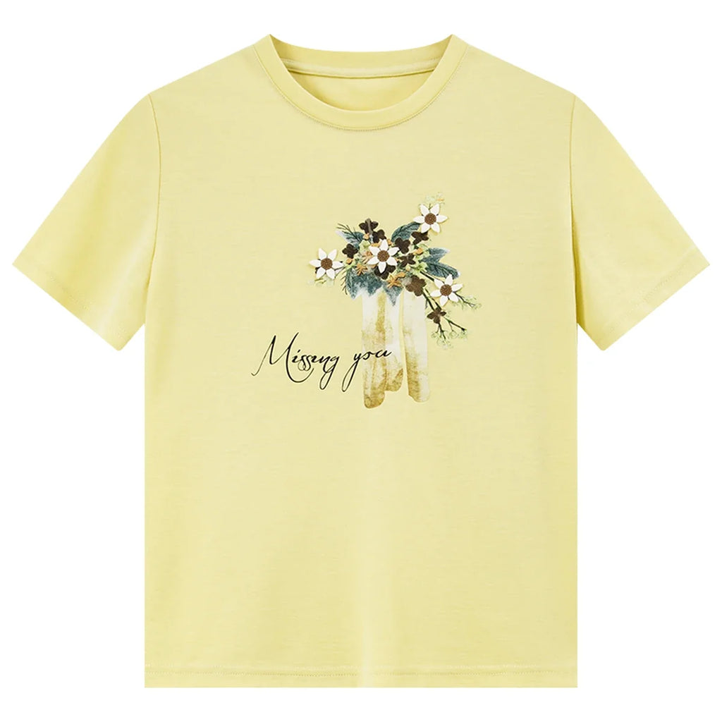 Floral Graphic Crew-Neck Tee