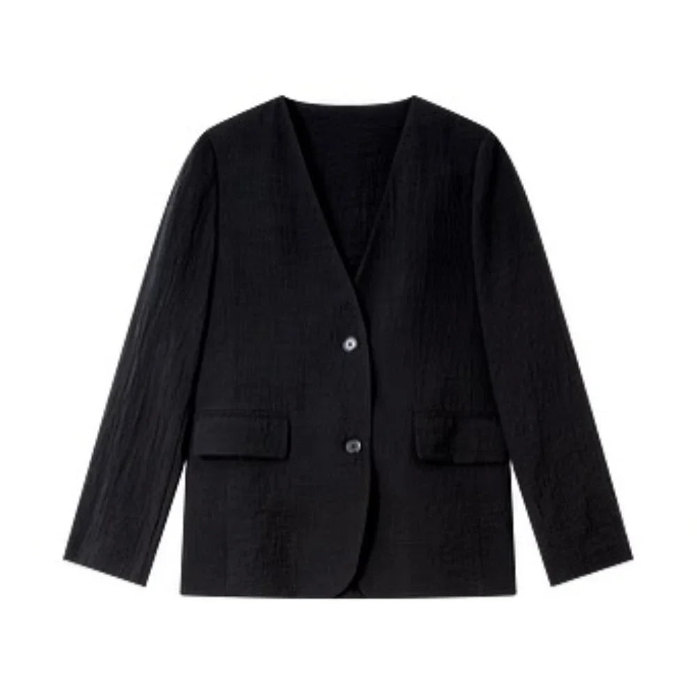 Two-Button V-Neck Blazer