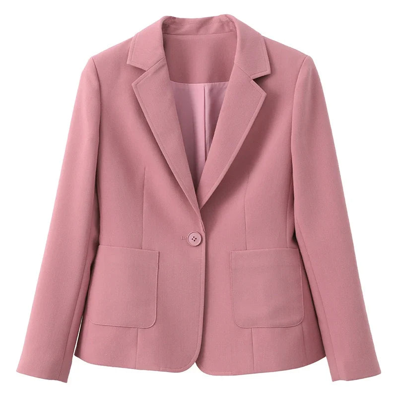 Single-Button Patch-Pocket Blazer