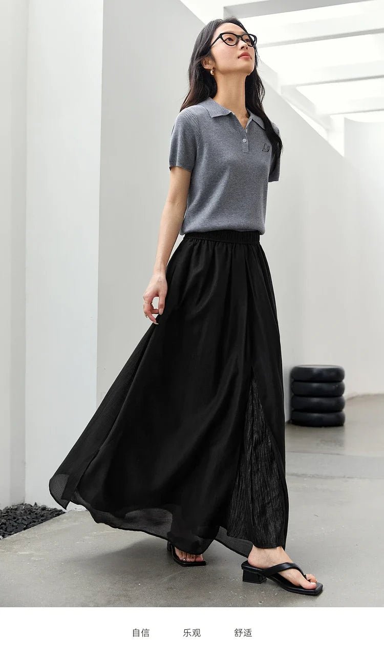 Full A-Line Midi Skirt