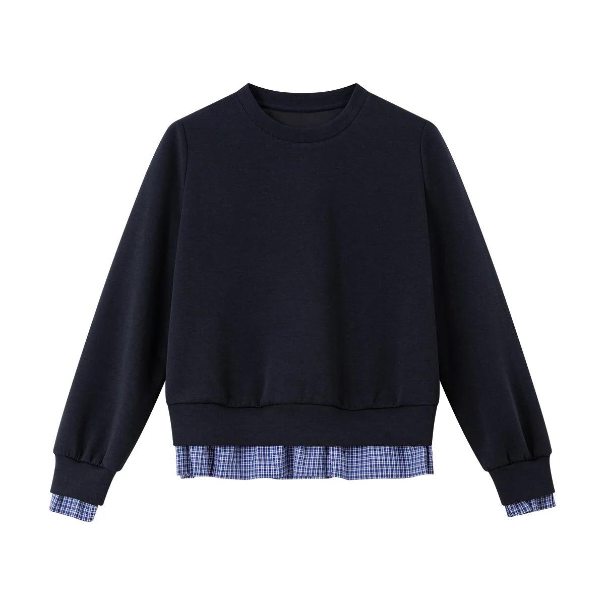 Layered Pleated-Hem Sweatshirt