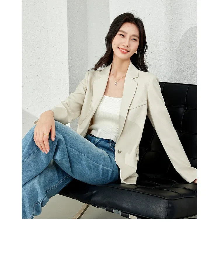 Single-Button Tailored Blazer