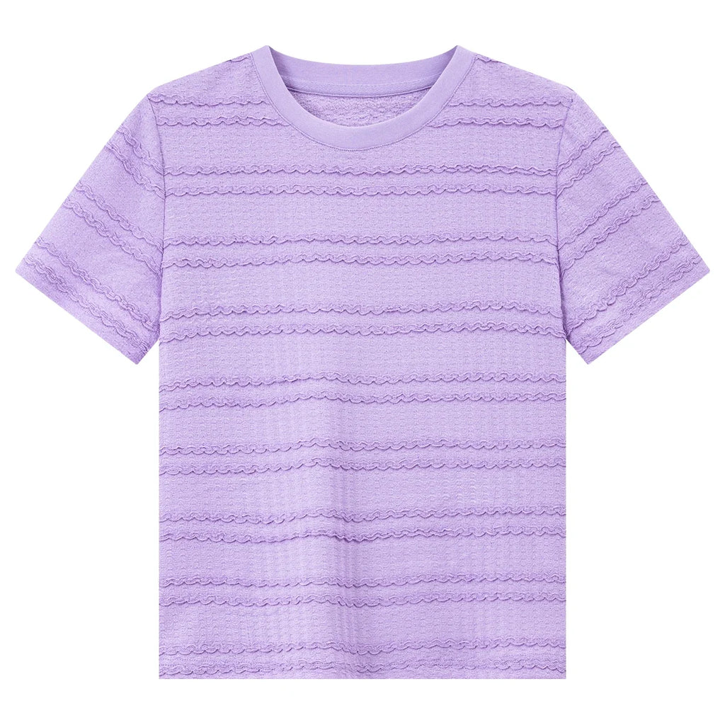 Textured Stripe Short-Sleeve Tee