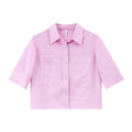 Cropped Short-Sleeve Shirt Jacket