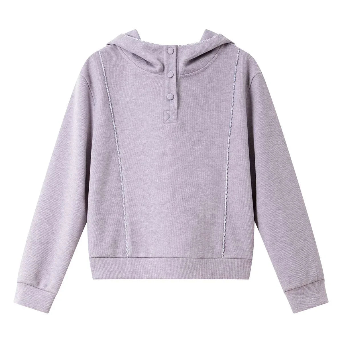 Cropped Drawstring Hoodie
