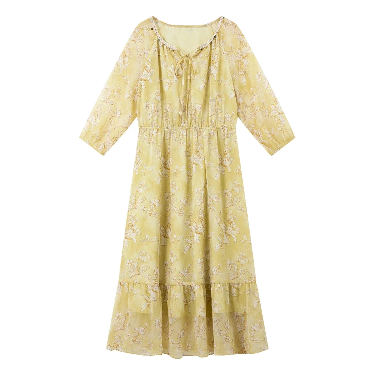 Floral Tiered Midi Dress