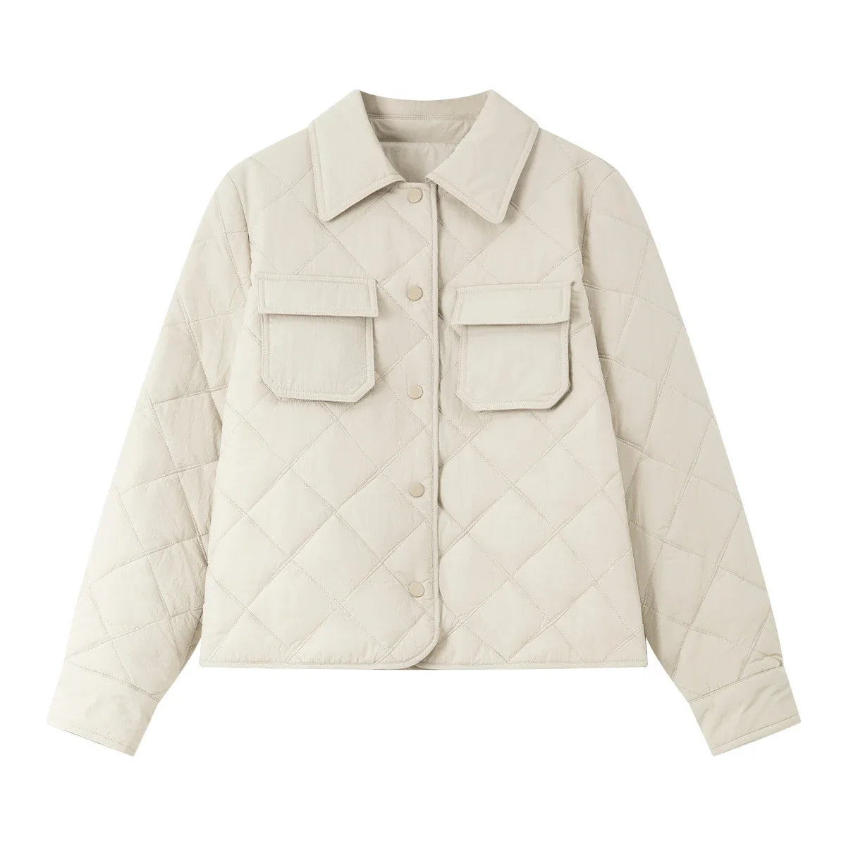 Diamond-Quilted Patch-Pocket Jacket