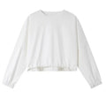 Drawstring-Hem Crew-Neck Sweatshirt