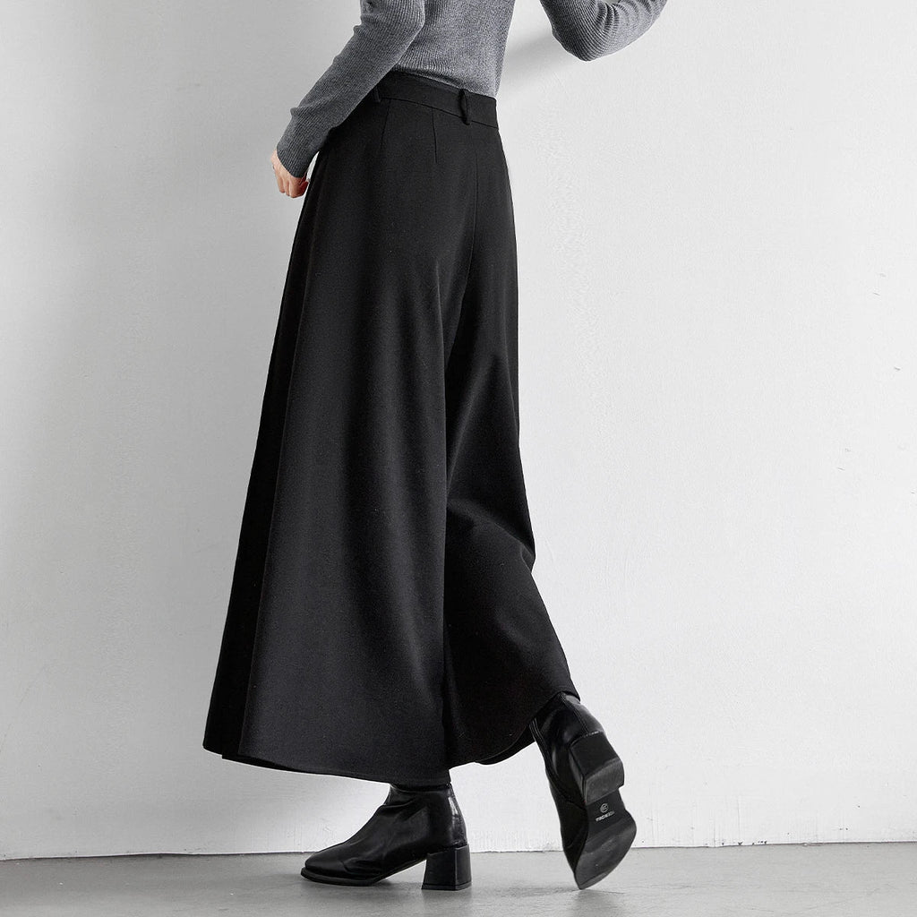 Zip-Pocket Wide-Leg Trousers