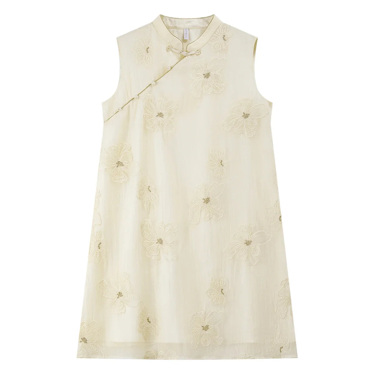 Frog-Button Jacquard Mini Dress