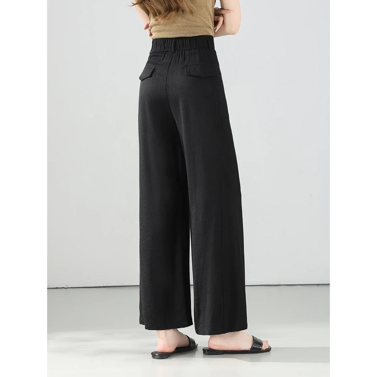 Women's Straight Wide-Leg Trousers