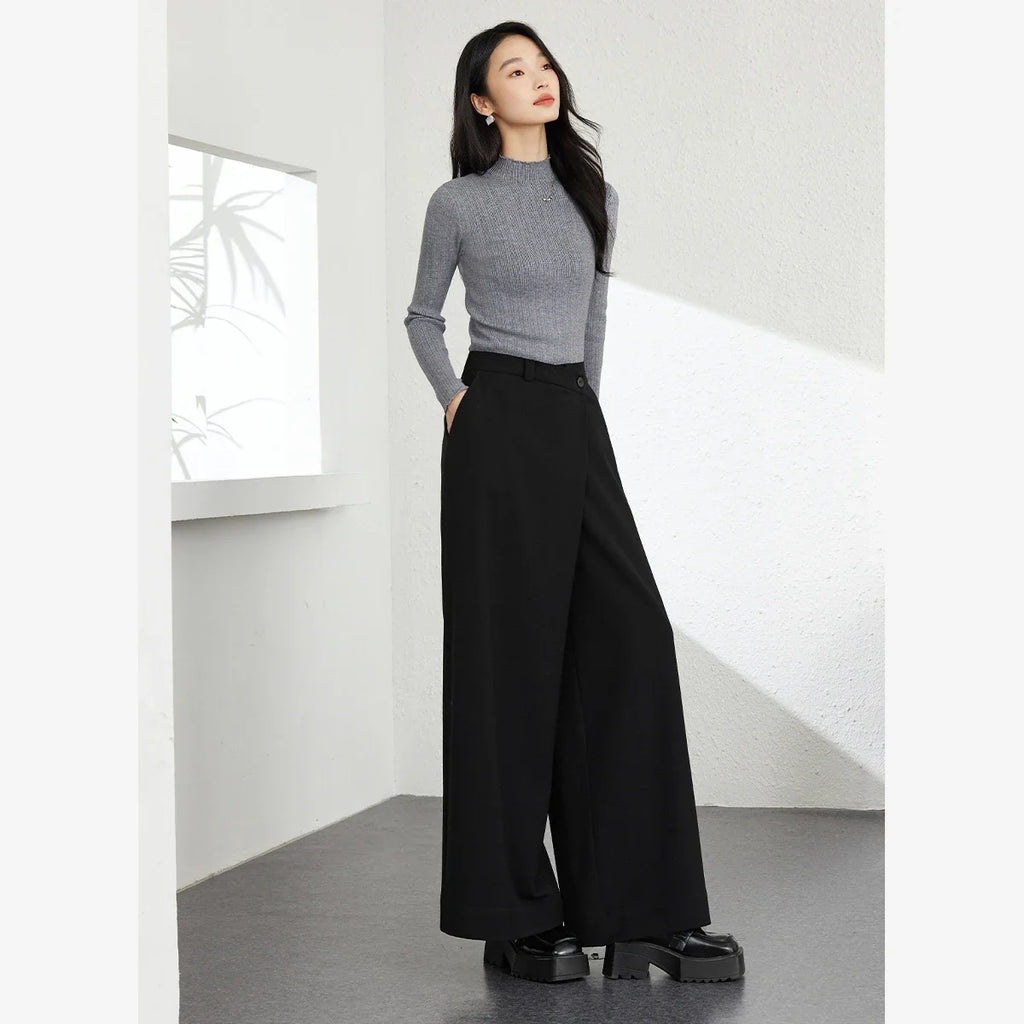 Asymmetric Wide-Leg Culottes