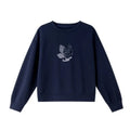 Botanical Embroidered Crew-Neck Sweatshirt