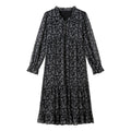Floral Ruffle-Hem Midi Dress