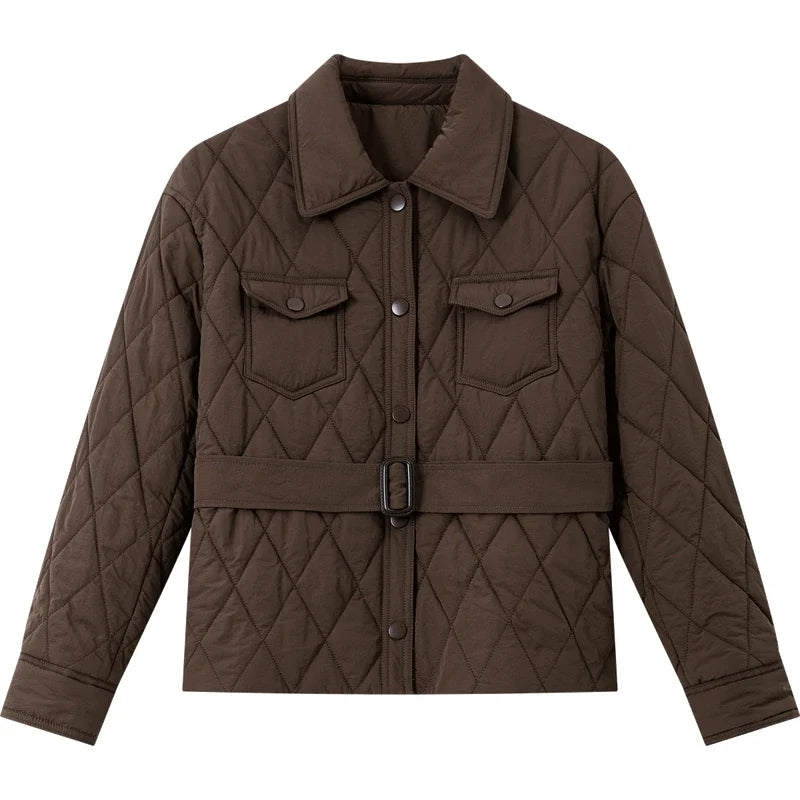 Belted Quilted Utility Jacket