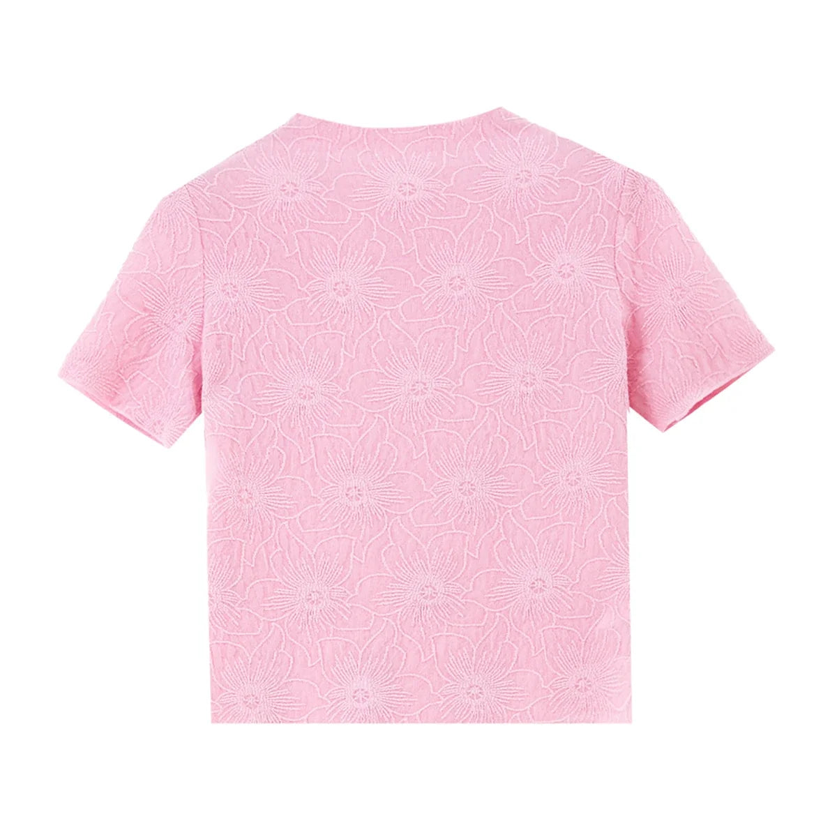 Floral Jacquard Short-Sleeve Tee