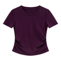 Ruched-Waist Crew-Neck Tee