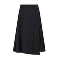 Side-Zip A-Line Midi Skirt