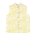 Floral Jacquard Frog-Button Vest