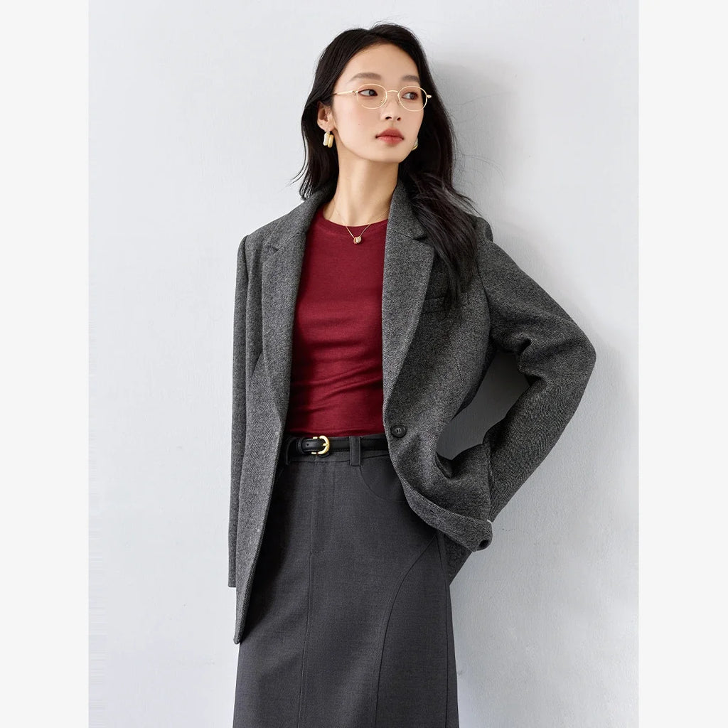Two-Button Patch-Pocket Blazer