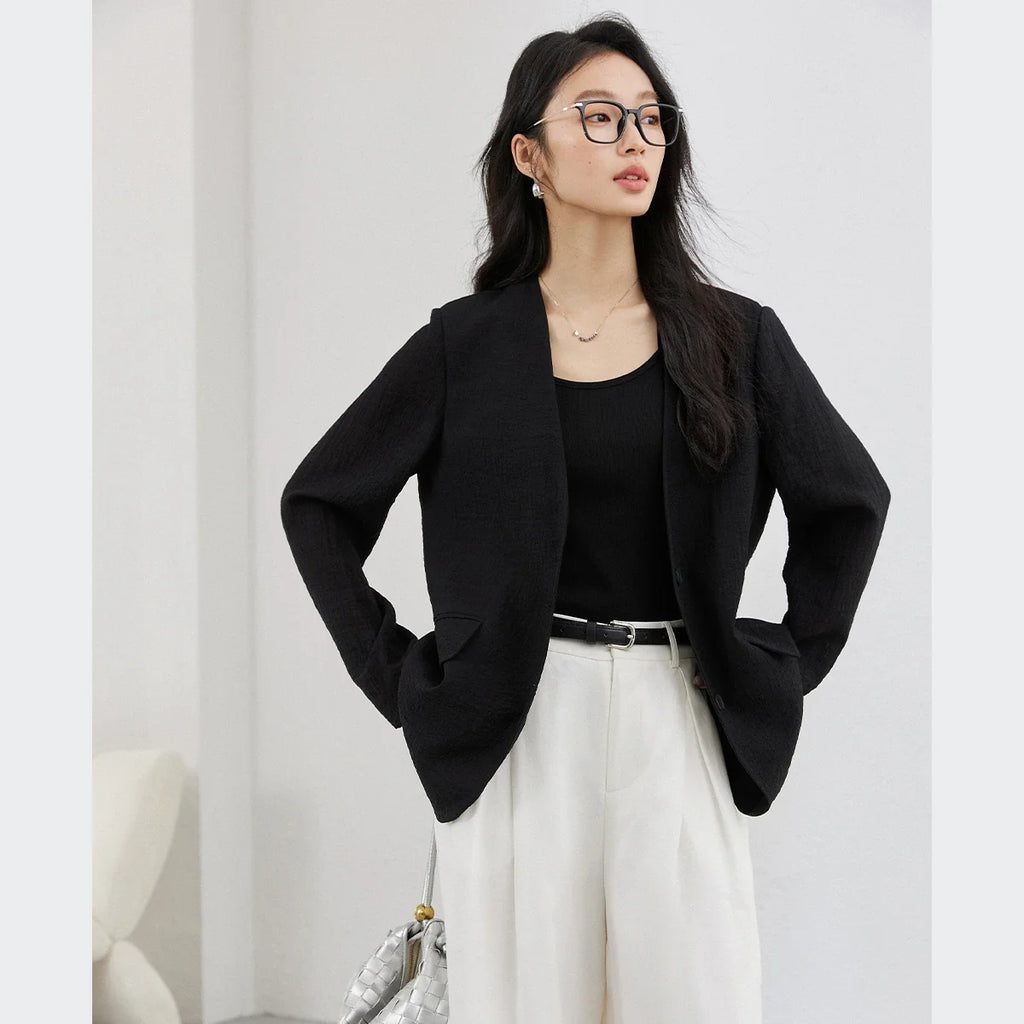 Two-Button V-Neck Blazer