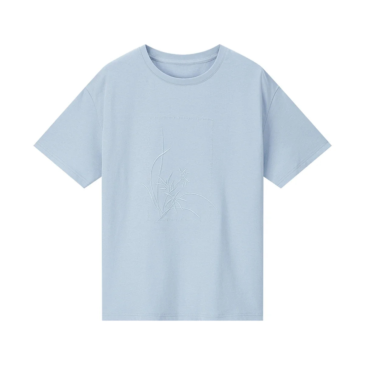 Floral Embroidered Short-Sleeve Tee