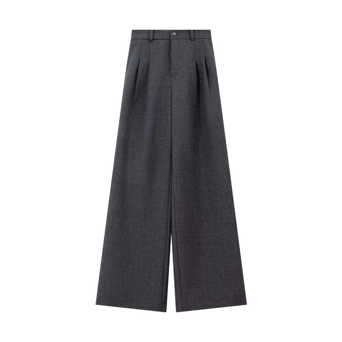 Side-Zip Wide-Leg Trousers