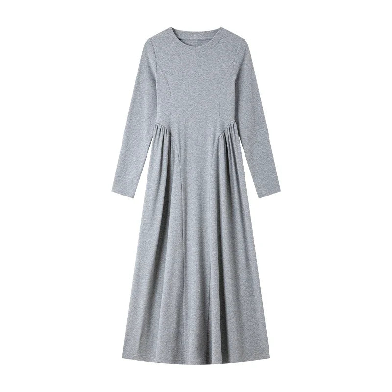 Paneled Drop-Waist Midi Dress