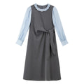 Bow-Waist Layered Midi Dress