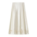 Eyelet-Hem A-Line Midi Skirt